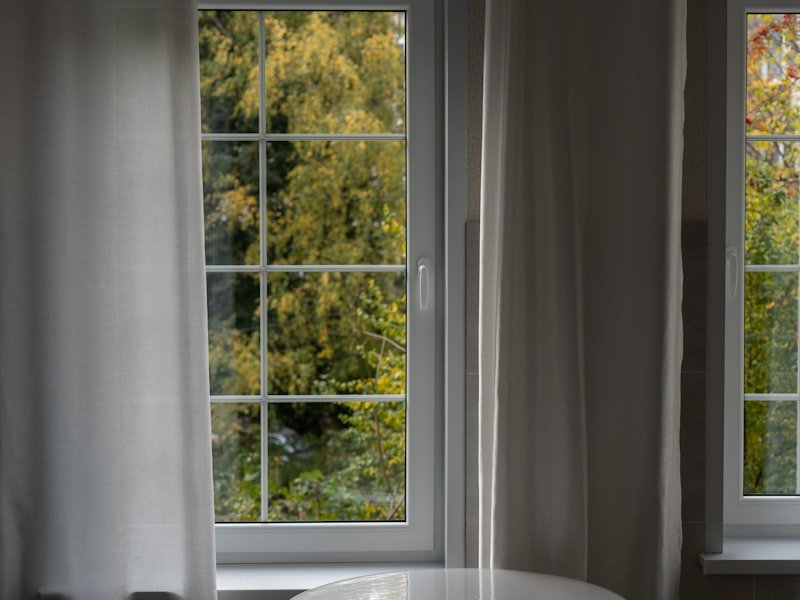 Horizontal slider windows above a table
